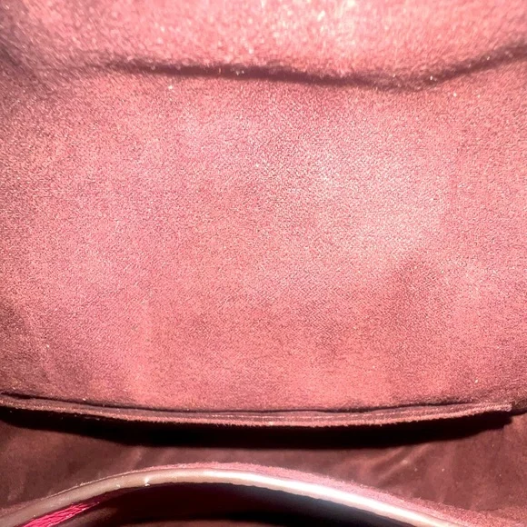 Coach Georgie Saddle Gold/Cherry Multi Colorblock Flap Crossbody - Picture 6 of 7